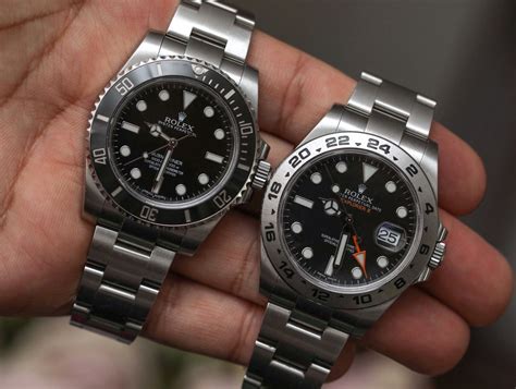 rolex explorer 39mm vs submariner|rolex submariner price.